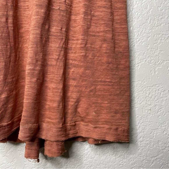 We The Free Mock Neck Sleeveless Tank Top Rust Burnt Orange Boho Free People - Picture 5 of 10